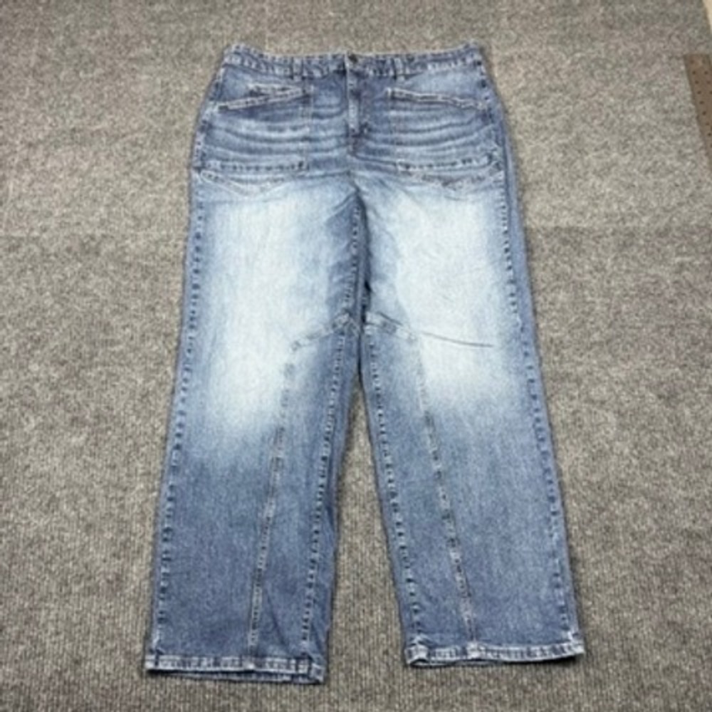 Torrid High-Rise Straight Stretch + Rigid Blue Jeans Plus Size 20T Tall